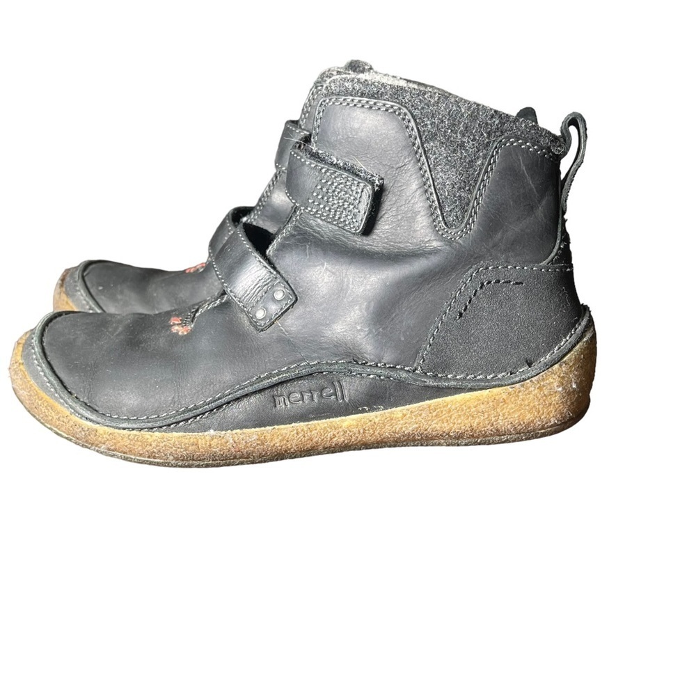 Merrell Black Leather Prague Booties Shoes Size 7.5